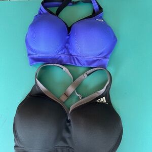 Two Adidas sports bras Size 32DD